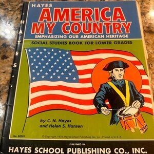 Vintage antique Hayes America Social Studies book